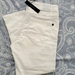 TAHARI white cropped mid-rise jean